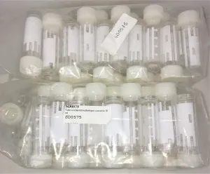 Flat-Bottom Graduated Plastic Sample Tube with Screw Cap, 20 mL (Pack of 50), 2 of 3