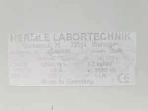 Hermle Z 300 K Refrigerated Benchtop Centrifuge for Laboratory Applications, 6 of 11