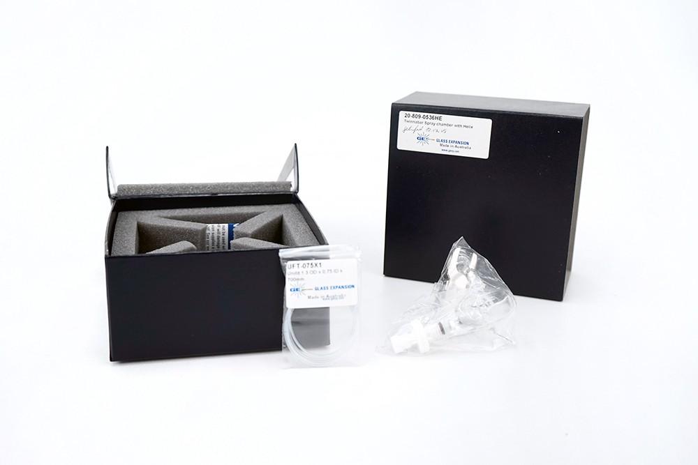 Glass Expansion GEICP Twinnabar Cyclonic Spray Chamber with Helix 20-809-0536HE