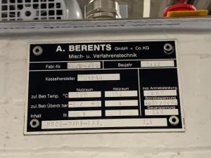 Berents Beco-Mini-Lab 5 Liter Sanitary Homogenizing Mixer, 2 of 4