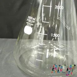 IWAKI 4980FK2000 2,000 mL Borosilicate Glass Erlenmeyer Flask, 2 of 3