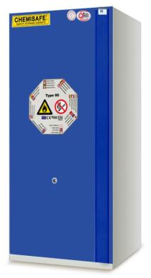 Large safety cabinet for lithium batteries with one door LITHIUMSAFE CHEMISAFE-cover