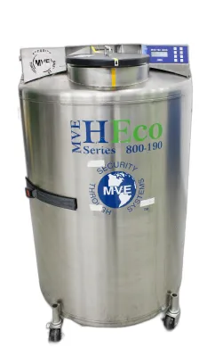MVE HEco 818P-190AF-GB Vapor Phase LN2 Ultra Low Temperature Cryogenic Freezer -190°C