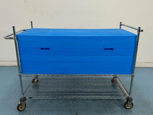 Foam Dry Ice Storage Chest with Wire Transport Cart for Cryogenic Sample Preservation-cover