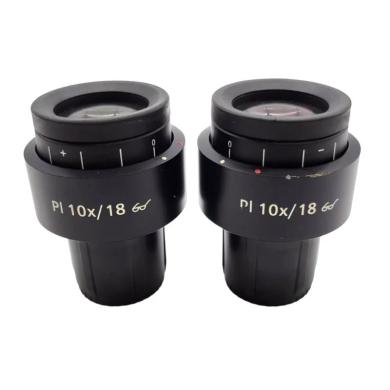 Zeiss Microscope Eyepiece Pair PL 10x/18 Focusing Eyepieces-cover
