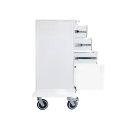 TrippNT Element 03 Laboratory Storage Cart with White Locking Drawers, 7 of 8