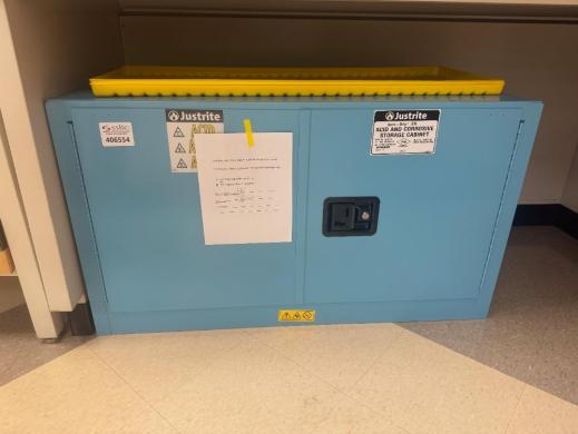 Justrite Sure-Grip EX 17 Gallon Acid and Corrosive Storage Cabinet-cover