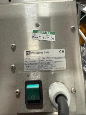 PAC Packing Aids PVT PLUS MED 20 Stainless Steel Medical Vacuum Sealer-cover