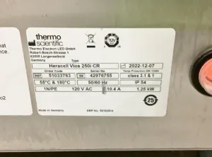 Thermo Scientific Heracell Vios 250i CO2 Cell Culture Incubator with iCAN Touchscreen Control, 25 of 28