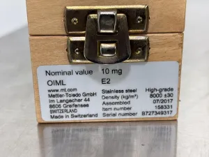 Mettler Toledo OIML E2 10mg Calibration Weights x4, 2 of 4