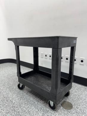ULINE Plastic Rolling Cart with Dual-Tier Design and Corrosion-Resistant Construction-cover