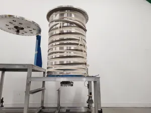TEM Vacuum Chamber Parts 60cm Diameter, 98cm Height on Aluminium Bench, 4 of 17
