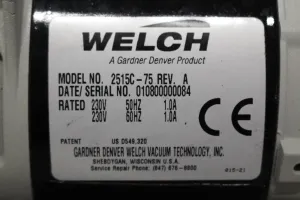Welch 2515C-75 Aspiration and Filtration Vacuum System with Autoclavable Vessel, 2 of 2
