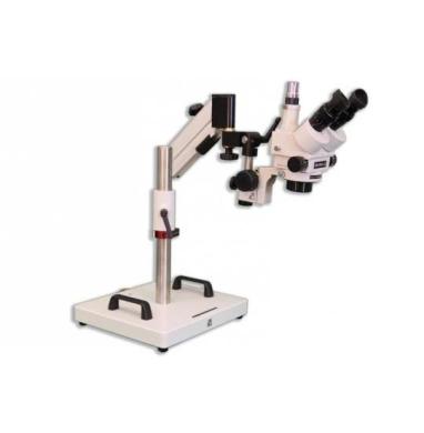 Meiji EMZ-5TR Trinocular Zoom Stereo Microscope with SAS-2 Swing Arm Stand-cover