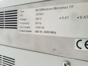 Milestone RHS-1 Microwave Vacuum Histoprocessor, 16 of 16