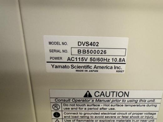 Yamato DVS402 Precision Laboratory Drying Oven with Observation Window-cover