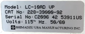 Shimadzu LC-10AD VP Pulse-Free Solvent Delivery Pump for HPLC, 20 of 20