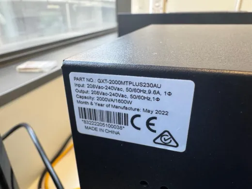 Vertiv Liebert GXT MT+ GXT-2000MTPLUS230AU Single-Phase Uninterruptible Power Supply 2000VA/1600W