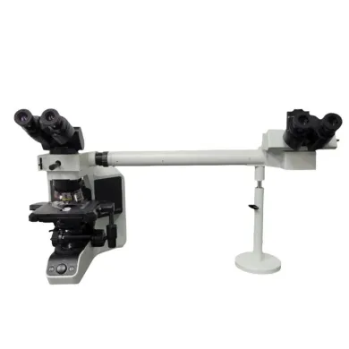 Olympus BX43 Microscope with Fluorite Objectives, Trinocular Head, and Dual Bridge for Pathology
