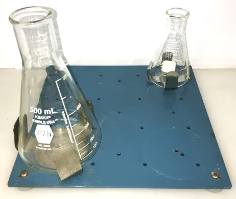 Flask Holder Platform Attachment for Shaker with 125mL and 500mL Flask Clamps, 10" x 10"