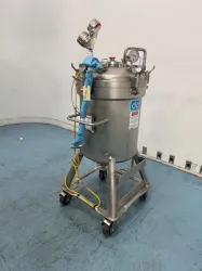 DCI Inc 100L Portable Stainless Steel Liquid Storage Tank with Mounted Valve Assembly, 2 of 4