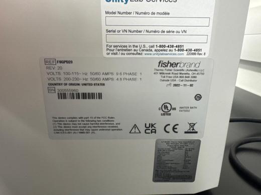 Fisher brand Isotemp GPD20 Water Bath-cover