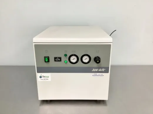 Jun-Air OF302-4M Oil-Free Rocking Piston Laboratory Air Compressor with 1.1 Gallon Tank