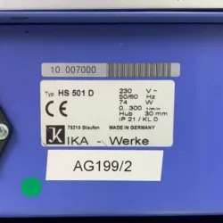 IKA HS 501 digital reciprocating shaker with adjustable speed and digital timer, 5 of 6