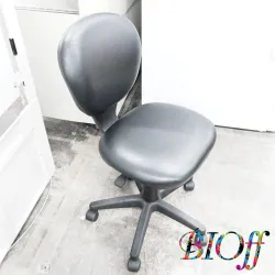 9252 Black Laboratory Chair with Backrest and Casters, 2 of 7