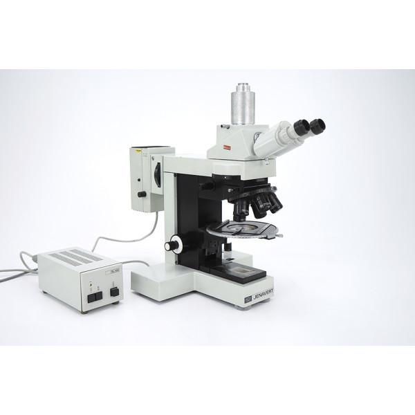 Carl Zeiss Jena Jenavert Trinocular Fluorescence Microscope 5x-100x