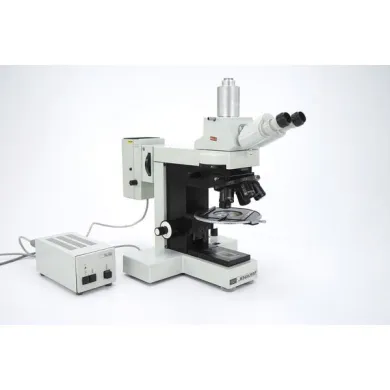 Carl Zeiss Jena Jenavert Trinocular Fluorescence Microscope 5x-100x