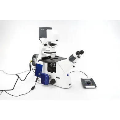 Zeiss Axio Observer A1 Inverted Fluorescence Microscope with Colibri Illumination and Axiocam 202 Mono Camera