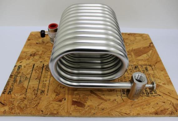 Exergy 00536-01 Sanitary Tube-in-Tube Heat Exchanger 316L Stainless Steel, 800°F Max-cover
