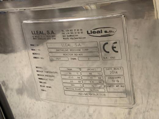 590 Liter Lleal Stainless Steel Laboratory Reactor-cover