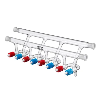 J Young Dual Bank Offset Manifolds with High Vacuum PTFE Valves