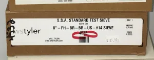 Tyler #14 Brass 12" Test Sieve with 1.4 mm Aperture, ASTM E-11 Compliant, 3 of 3