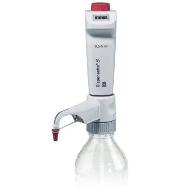 BrandTech Scientific Dispensette S Digital Bottletop Dispenser, 0.5 to 5mL