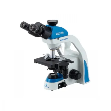 Accu-Scope EXC-100 Trinocular Compound Portable Microscope with 4x-100x Oil Objectives