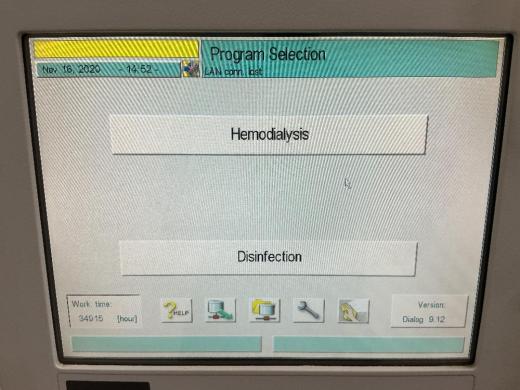 B. Braun Dialog+ Evo Hemodialysis Machine with Integrated Touchscreen-cover