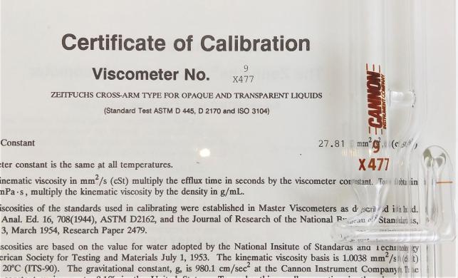 Cannon-Fenske ZCAC-9 Certified Zeitfuchs Cross-Arm Viscometer Tube - Size 9-cover