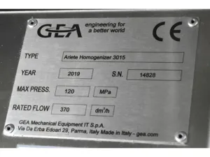 GEA Ariete 3015 High-Pressure Triplex Plunger Homogenizer for Pilot and Small-Scale Production, 33 of 41