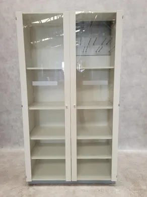 Waldner Double Storage Cabinet with Glass Doors for Laboratory Storage