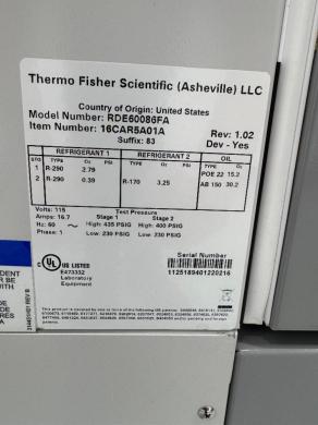 Thermo RDE Series -80C Ultra Low Temp Freezer-cover