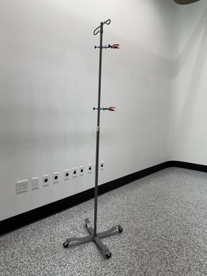 Mobile IV Stand with Adjustable Height and Four Caster Wheels for Intravenous Support-cover