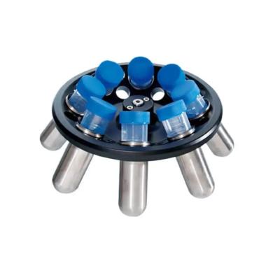 Fixed angle rotor 15mL x 16 / 50mL x 8 capacity, RCF: 3460xg max.-cover
