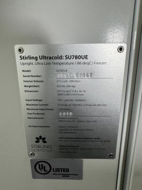 Stirling Ultracold SU780UE -80°C Ultra-Low Temperature Laboratory Freezer with Stirling Engine Cooling-cover