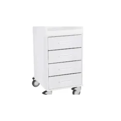 TrippNT Polyethylene Compact Locking Laboratory Cart with 4 Locking Drawers, 14"x27"x19", 2 of 10