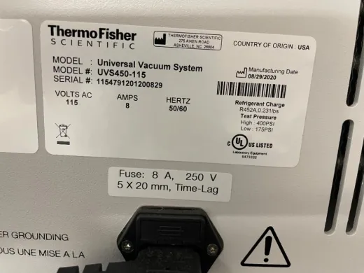 Thermo Scientific SpeedVac SPD120-115 Vacuum Concentrator with UVS450-115 Cold Trap System