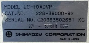Shimadzu LC-10AD VP Pulse-Free Solvent Delivery Pump for HPLC, 6 of 20
