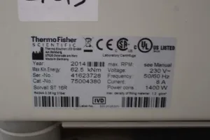 Thermo Sorvall ST 16R Refrigerated Benchtop Centrifuge, 3 of 3